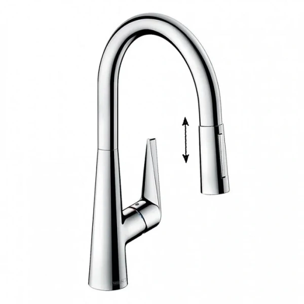 Смеситель для кухни Hansgrohe Talis 73851 с выдвижным изливом - фото 1