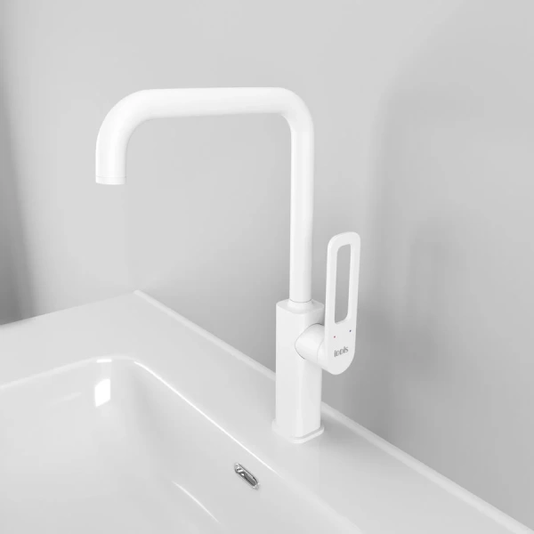 Смеситель для кухни IDDIS Slide белый матовый, современные, hi-tech - фото 3