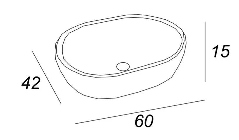 Раковина Cezares Bellagio 60 см керамическая, современные, hi-tech - фото 2