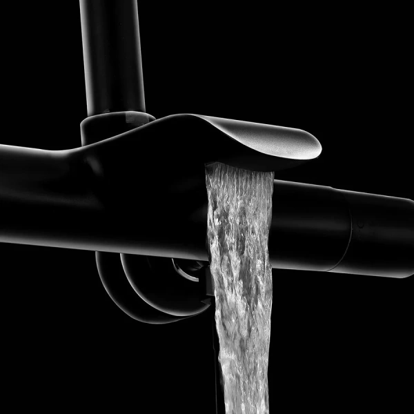 Душевая стойка Vincea Esse черная, с термостатом - фото 6