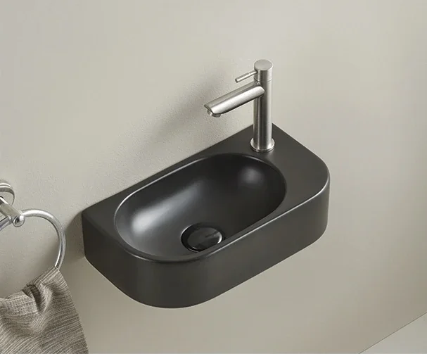 Раковина GID Suspendido Bm9274L 40 см левосторонняя черная - фото 2