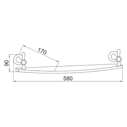 Полочка для ванной Boheme Puro хром - фото 2