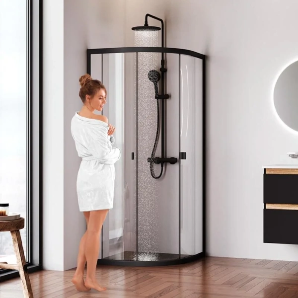 Душевой уголок Am.Pm X-Joy 80x80 см без поддона, черные - фото 4