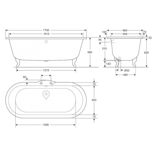 Схема, без гидромассажа, большие, глубокие - фото 5