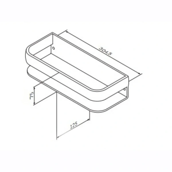 Полочка для ванной Am.Pm Sensation хром, современные, hi-tech - фото 2