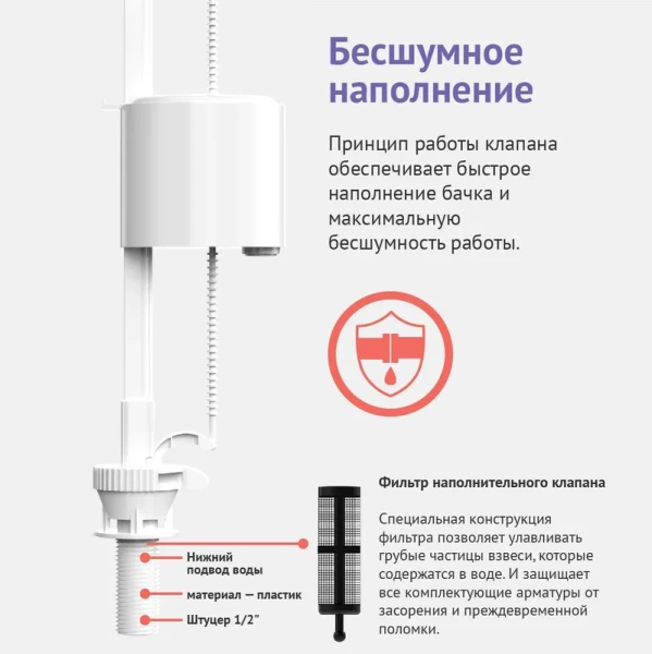 Комплект арматуры BERGES Eko пластик - фото 3