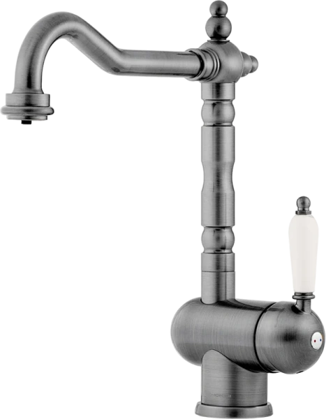 Смеситель для кухни Omoikiri Kyoto 2 Plus-SI античное серебро - фото 1