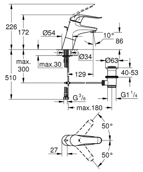 Смеситель для раковины Grohe Euroeco Special 32766000 - фото 2