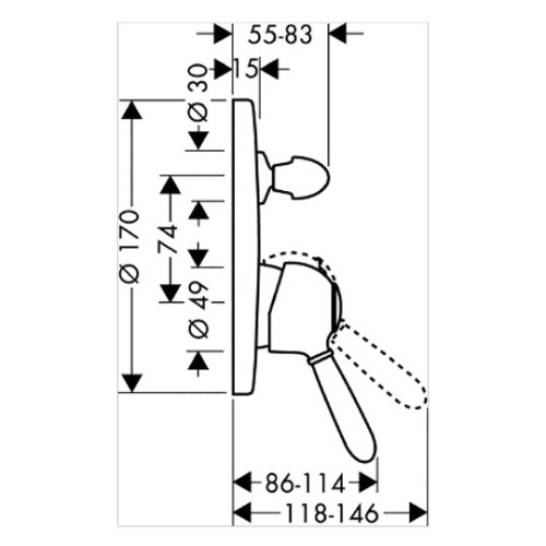 Смеситель для ванны Axor Carlton 174150 - фото 3