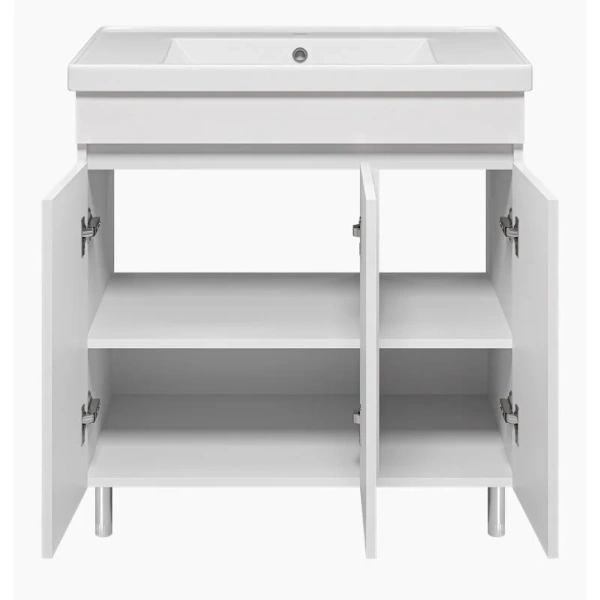 Тумба под раковину напольная Misty Енисей 80 см белая - фото 4