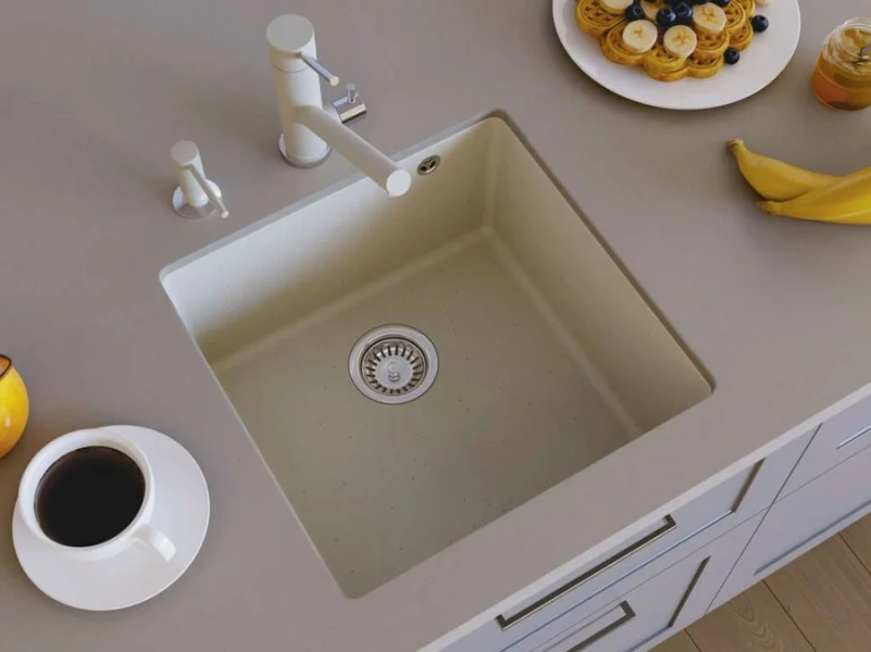 Мойка для кухни Omoikiri Bosen 44-U-BE 44 см ваниль, врезные - фото 2