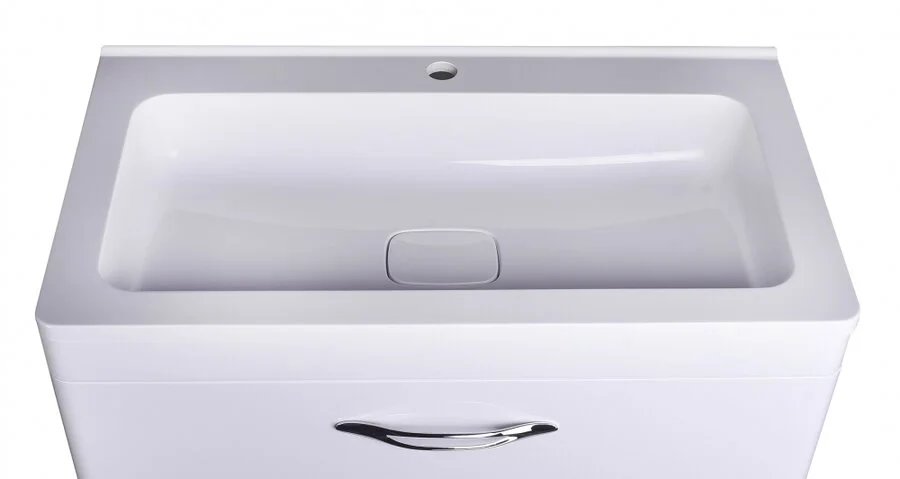 Тумба с раковиной подвесная Style Line Каре СС-00002270 80 см с ящиками, белая - фото 7