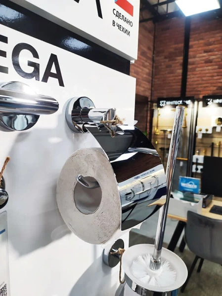 Бумагодержатель Bemeta Omega хром - фото 3