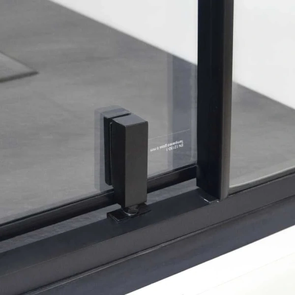 Душевой уголок WasserKRAFT Elbe 100х100 см профиль черный, прозрачные - фото 8