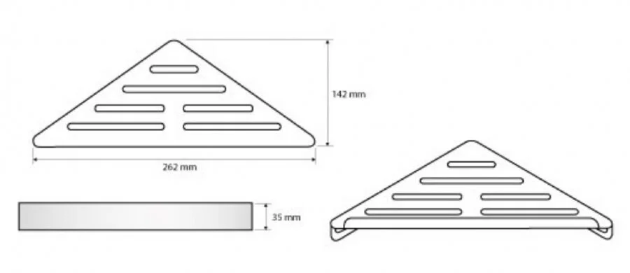 Полочка для ванной Bemeta Cytro угловая - фото 2