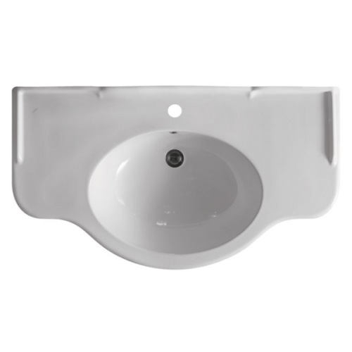 Раковина Globo Paestum 110 см белая - фото 2