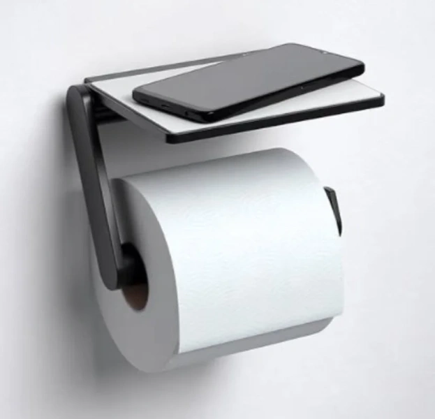 Бумагодержатель Keuco Plan черный матовый, черные - фото 3