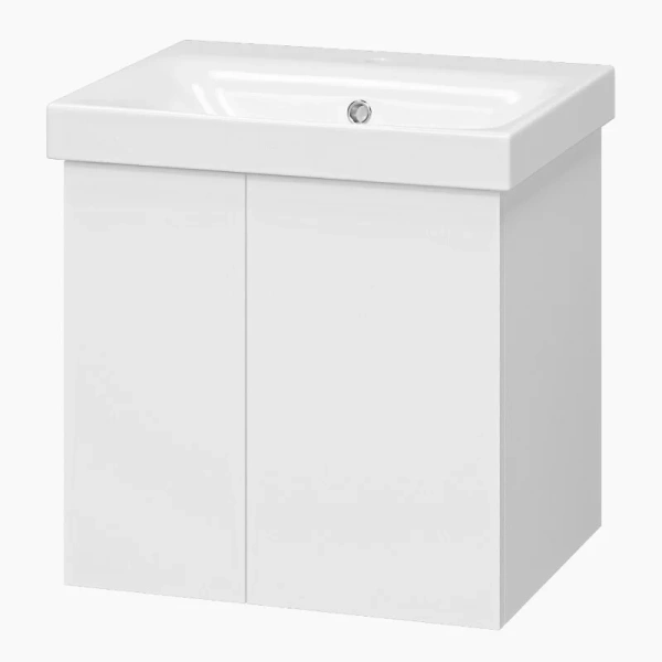 Тумба под раковину подвесная Misty Лира 50 см белая, подвесная, пристенная - фото 4