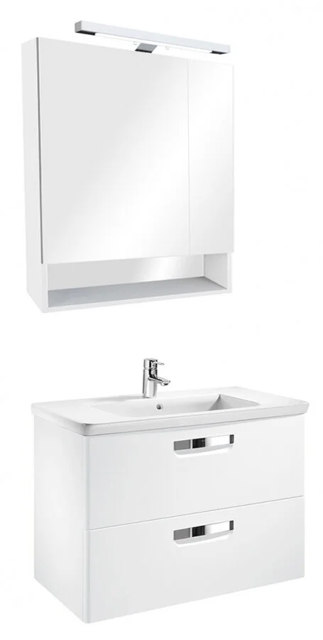 Зеркальный шкаф с подсветкой Roca The Gap 70 см белый глянцевый, 70 см - фото 3