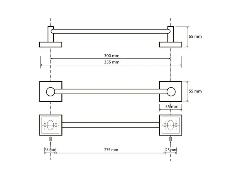 Полотенцедержатель Bemeta Beta хром - фото 2
