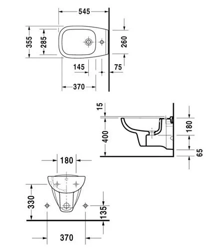 Биде подвесное Duravit D-Code 22361500002 - фото 2