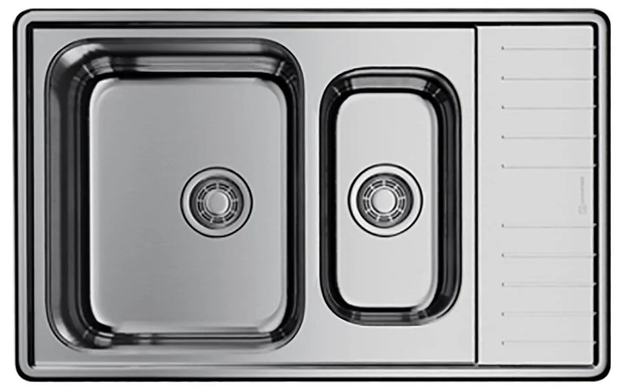 Мойка для кухни Omoikiri Sagami 79-2-IN 79 см нержавеющая сталь, универсальная - фото 1