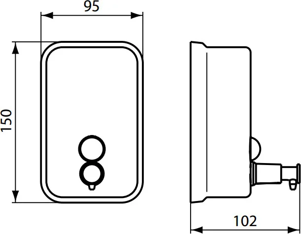 Дозатор для мыла Ideal Standard Iom нержавеющая сталь, современные, hi-tech - фото 2