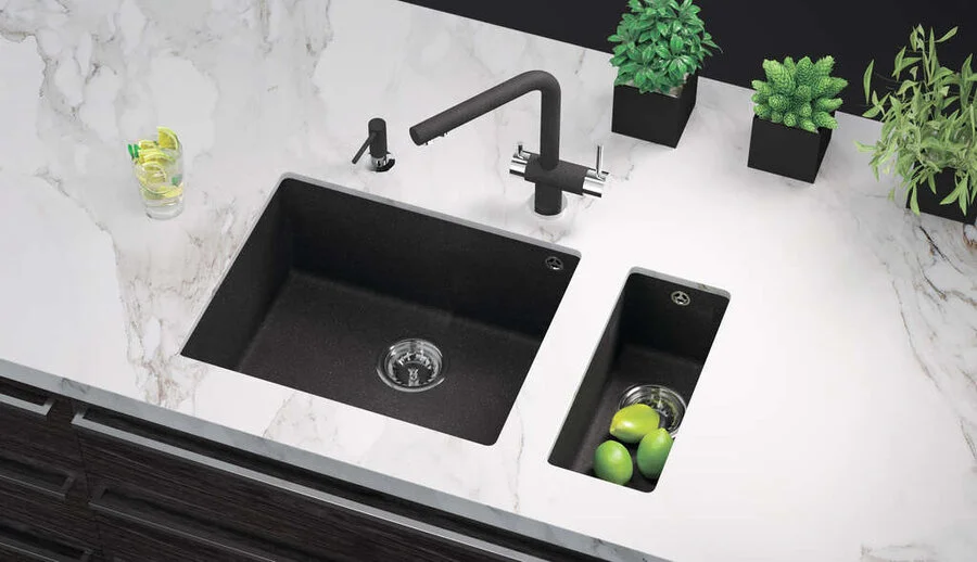 Мойка для кухни Omoikiri Bosen 54-U-BL 54 см черная, из искусственного гранита - фото 3