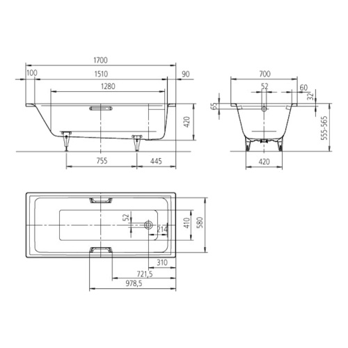 Ванна с водоотталкивающим и противоскользящим покрытием полный antislip Kaldewei Ambiente index_1 - фото 5