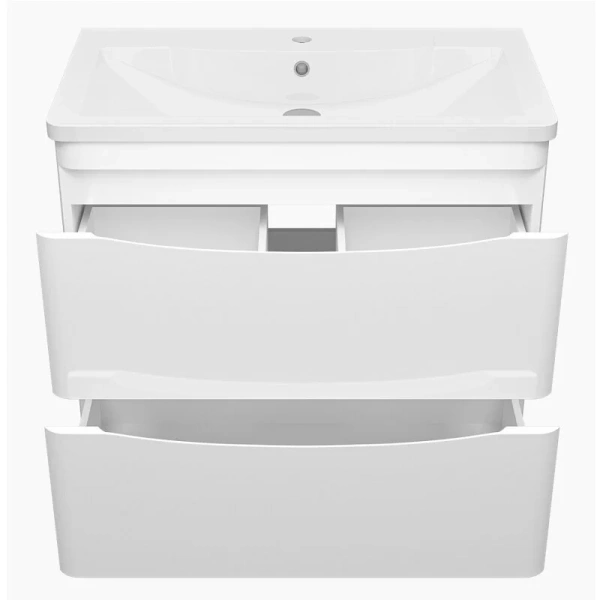 Тумба под раковину подвесная Misty Атлантик 80 см белая - фото 3