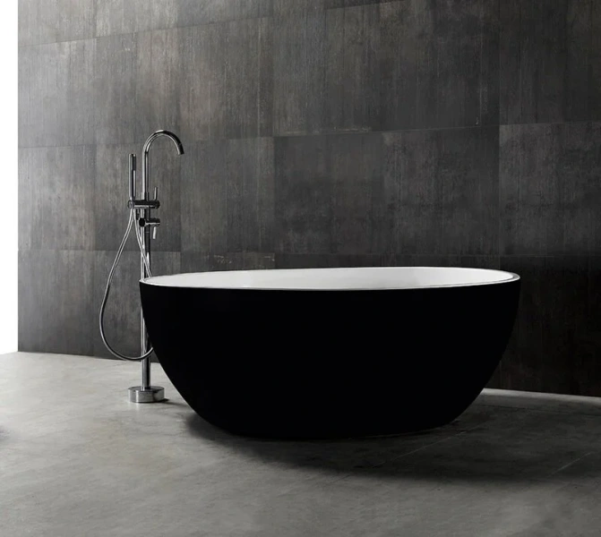 Акриловая ванна Abber 150х150 см черная матовая, современныe, hi-tech - фото 3