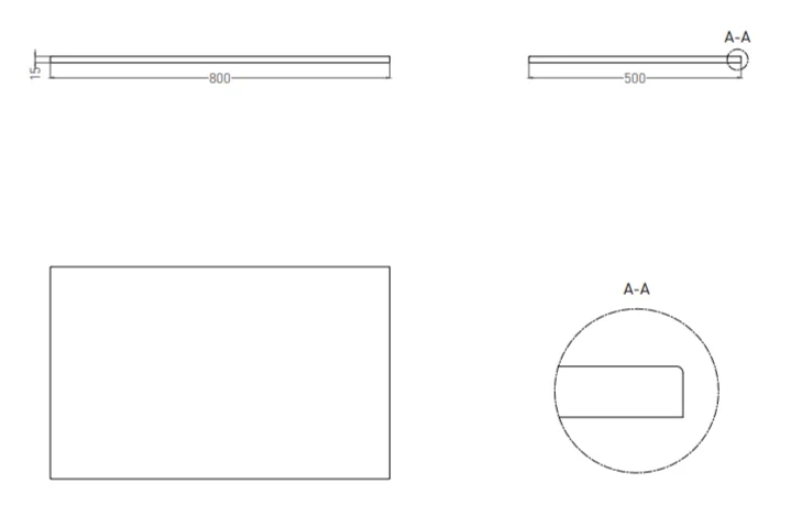 Столешница Salini Costa 80 см покраска по RAL полностью - фото 2