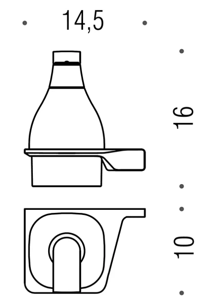 Дозатор для мыла Colombo Alize левосторонний, современные, hi-tech - фото 2