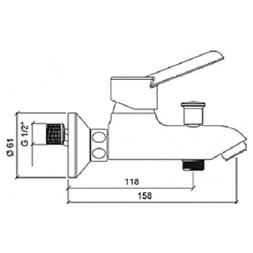 Смеситель для ванны VitrA Viva A41045EXP - фото 2