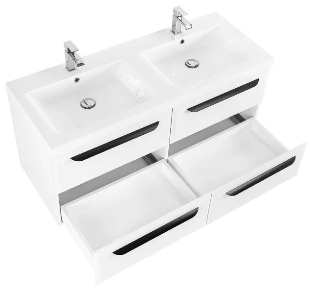 Тумба под раковину подвесная Cezares Eco 120 см bianco opaco - фото 4