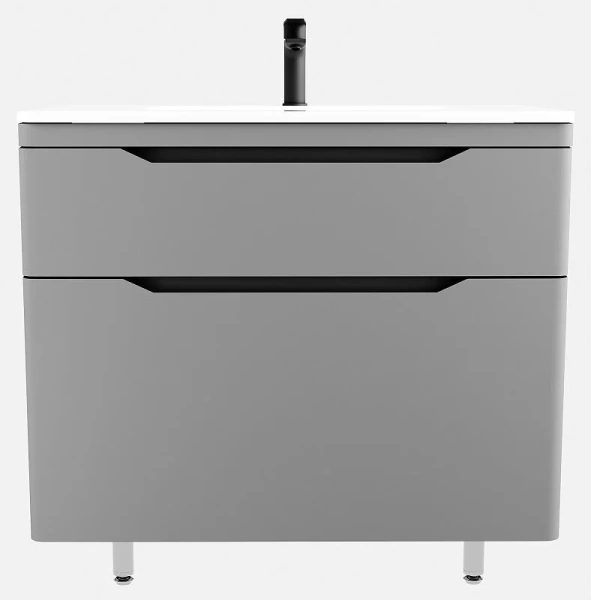 Тумба под раковину напольная Style Line Марелла Люкс Plus 90 см серый матовый антискрейтч