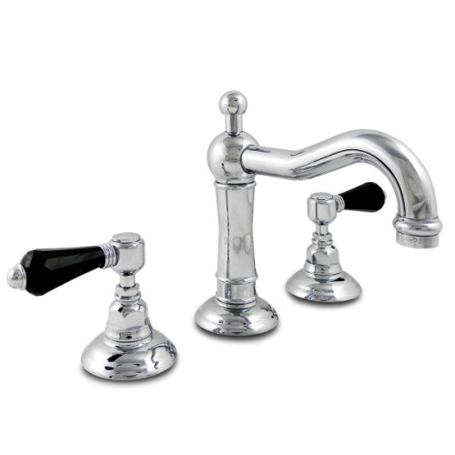 Смеситель для раковины, ручка 43 Liberty Black, Nicolazzi Half Dome Crystal 1409