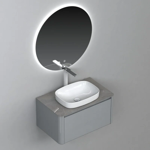 Тумба с раковиной подвесная Black&White Universe 915800 80 см МДФ, подвесная, пристенная - фото 4