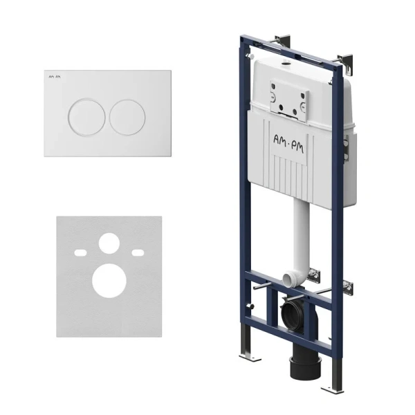 Инсталляция для унитаза Am.Pm MasterFit с кнопкой белой - фото 1