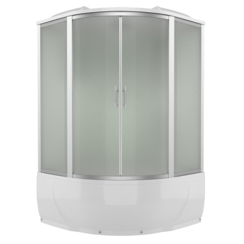 Душевой бокс, задние стенки серебристые, стекло матовое, Erlit Comfort ER 4335T-W3 - фото 2