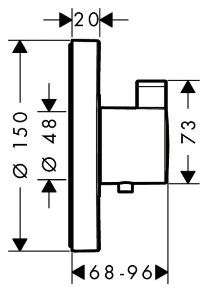 Смеситель для душа Hansgrohe ShowerSelect S Highflow 15741000 скрытый монтаж - фото 2