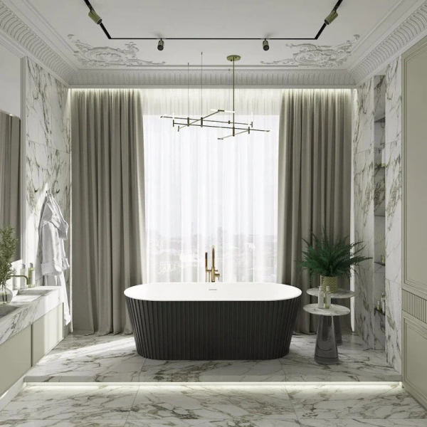 Ванна акриловая Corpa Nera Bonini CN130113, 170 х 80 см, черный матовый, черные - фото 8