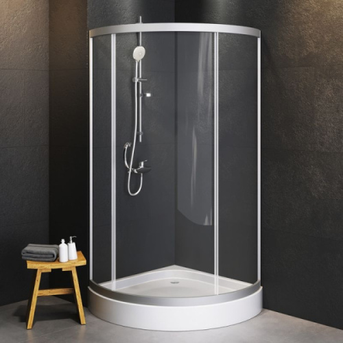 Душевой уголок Am.Pm Bliss L Solo Slide 90х90 см стекло матовое - фото 3