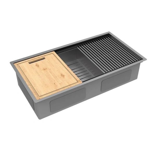 Мойка для кухни Lemark Tabaga 82 см графит, встраиваемые, интегрированные index_1 - фото 10