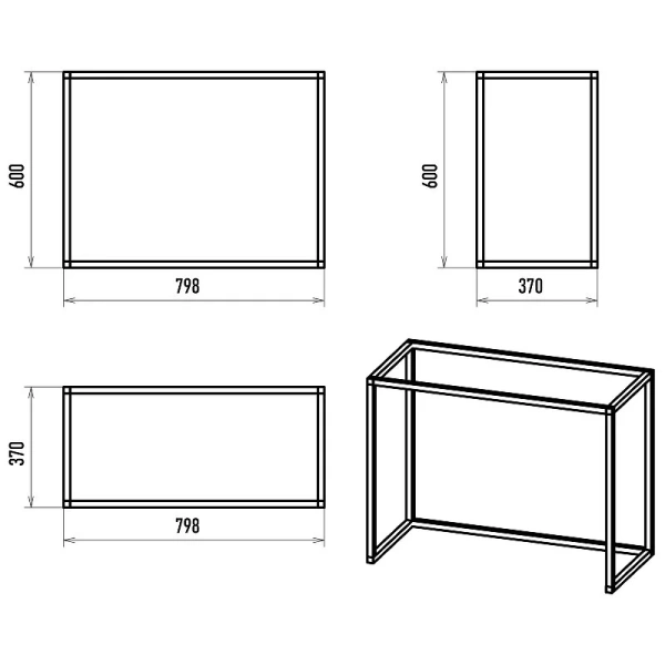 Тумба напольная Brevita Dakota 80 см черная - фото 3