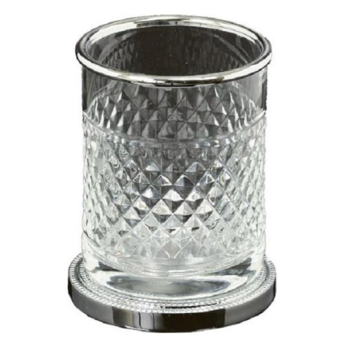 Стакан для ванной Boheme Murano Cristal хром - фото 1