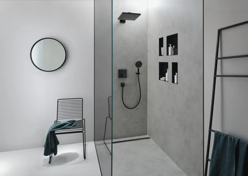 Верхний душ Hansgrohe Raindance E черный матовый, черные - фото 3