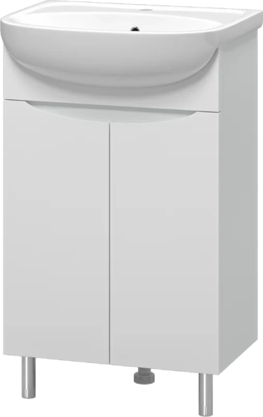 Тумба под раковину напольная Misty Смайл 50 см белая - фото 3