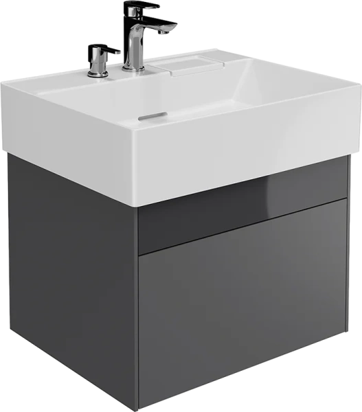 Тумба под раковину подвесная Kerama Marazzi Logica 60 см стальной серый - фото 3