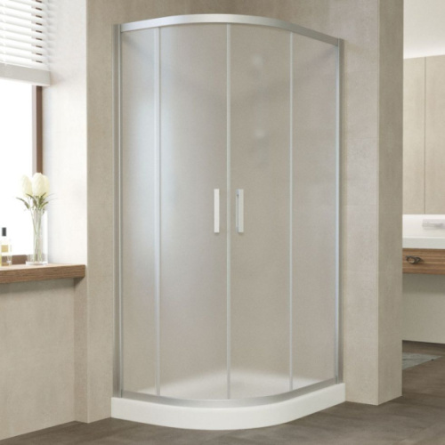 Душевой уголок стекло сатин Vegas-glass ZS-F 100х80 10, современные, hi-tech - фото 3